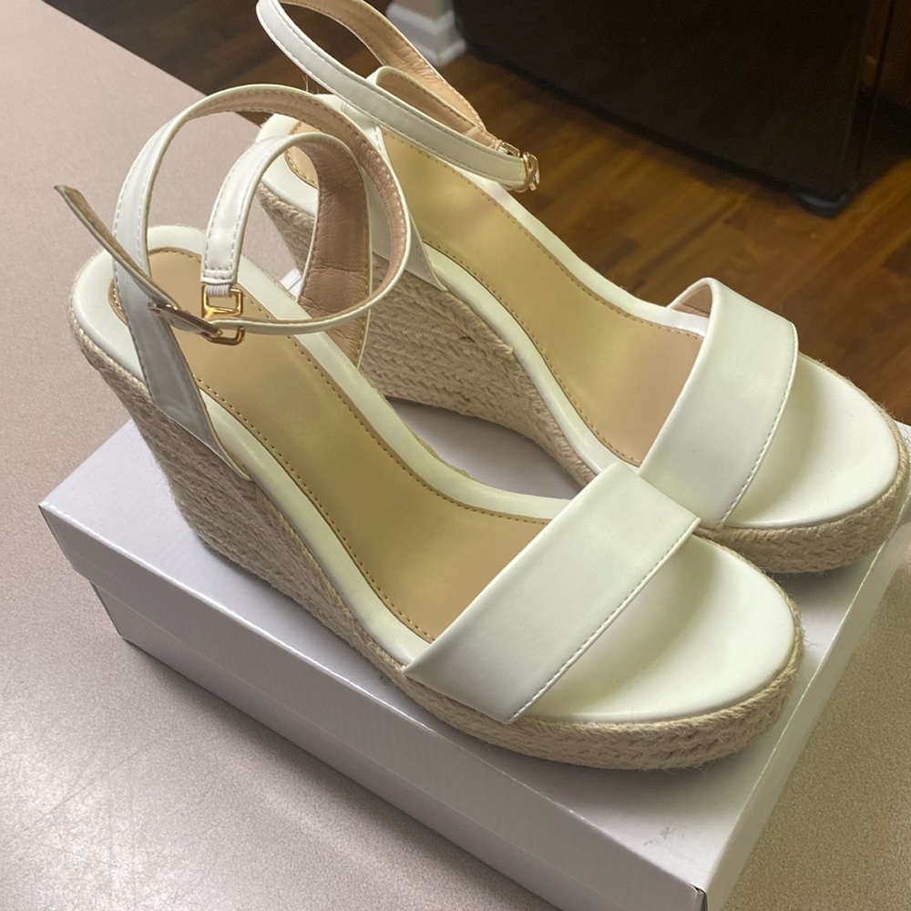 Shein, ankle strap, espadrille, wedge sandal